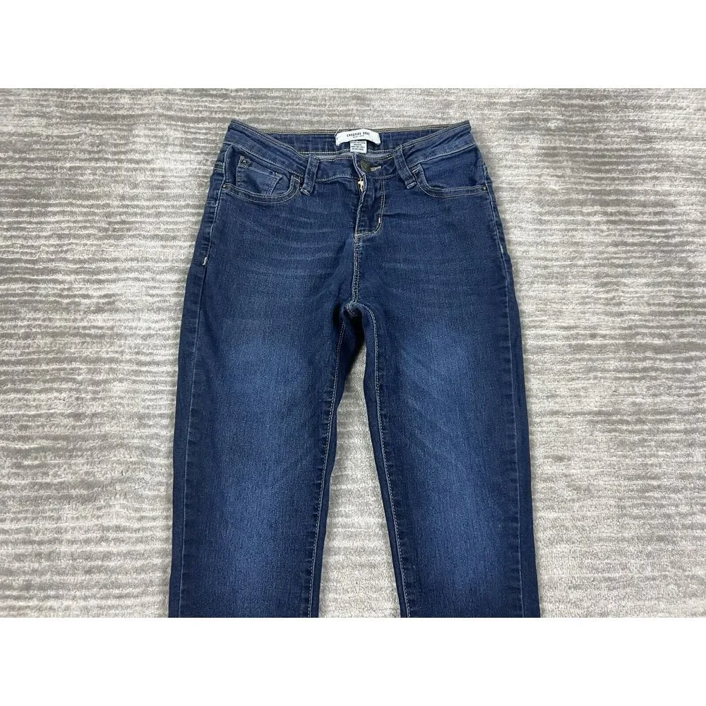 Creative Soul Jeans Juniors 3 Blue‎ Dark Wash Skinny Cotton Blend